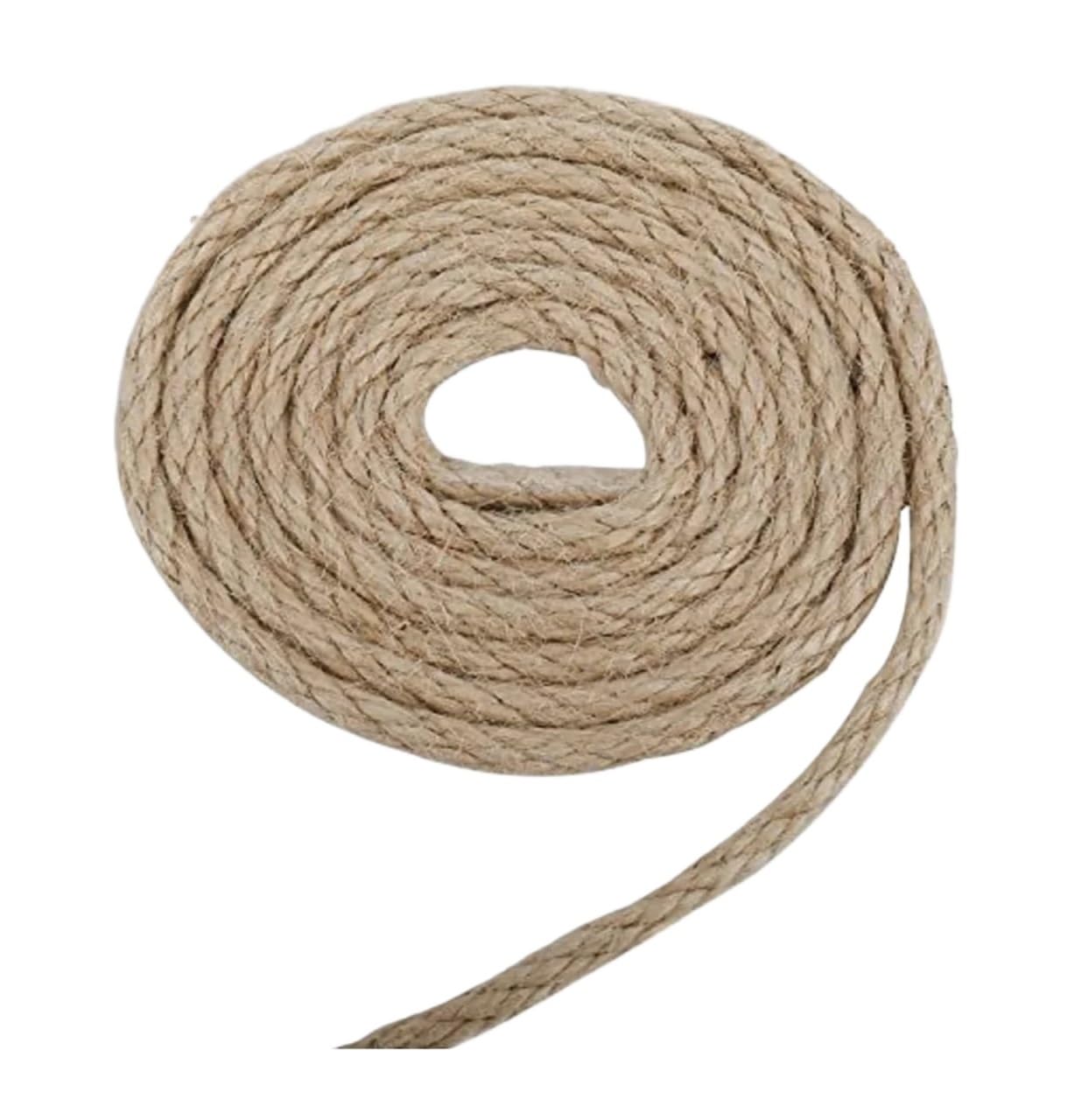 4 mm 50/100 m natürliche Sackleinen-Sackleinen-Jute-Schnur, Hanfseil, Schnur, Geschenkverpackung, Schnüre, Weihnachts-Event- und Partyzubehör(4mm 50M)