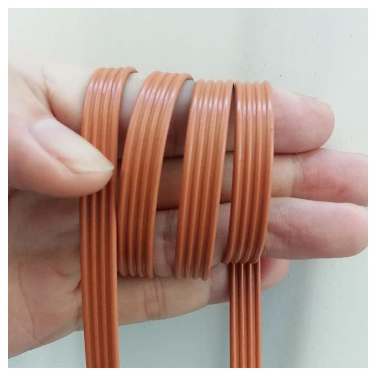 213ft PE Flat Rattan Woven Rope, Plastic Wicker Furniture Repair Rattan, Synthetic Rattan Replacement Material for Patio - Orange