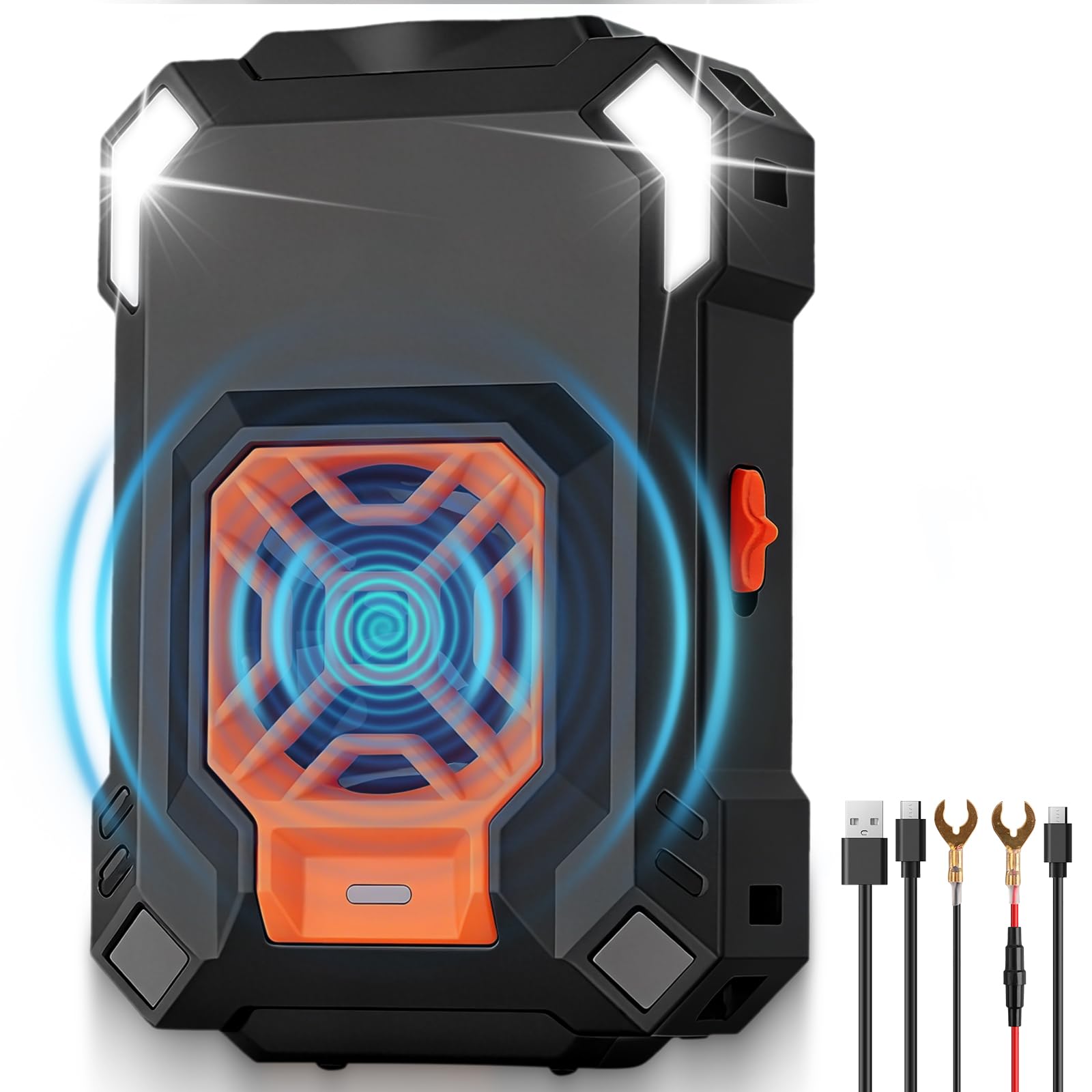 AUTOUTLET Repelente de Ratas Ultrasonico Coche 20-50 kHz Ultrasónico Repelente de Martas con Luz LED Intermitente, Alimentar con Baterías AAA, Batería de Coche o USB Función Start-Stop