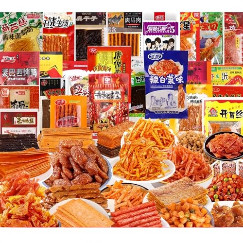Latiao Würzige Streifen Würzig Gewürzte Snackswürzige Streifen Chinesische Snacks Snack Box Snacks für Partys Duftendes scharf Individuelles Paket Klassische Hot Strips (18g×30Packungen)