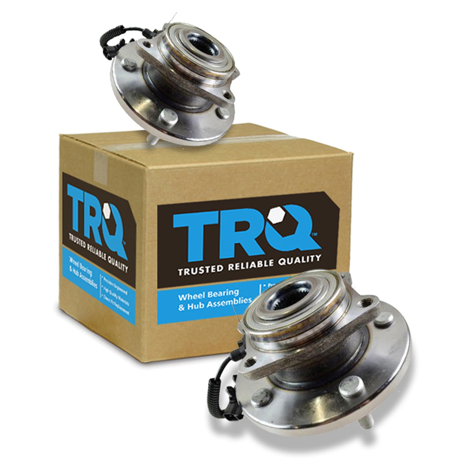 TRQ Front Driver and Passenger Side Wheel Bearing and Hub Assembly Set 2