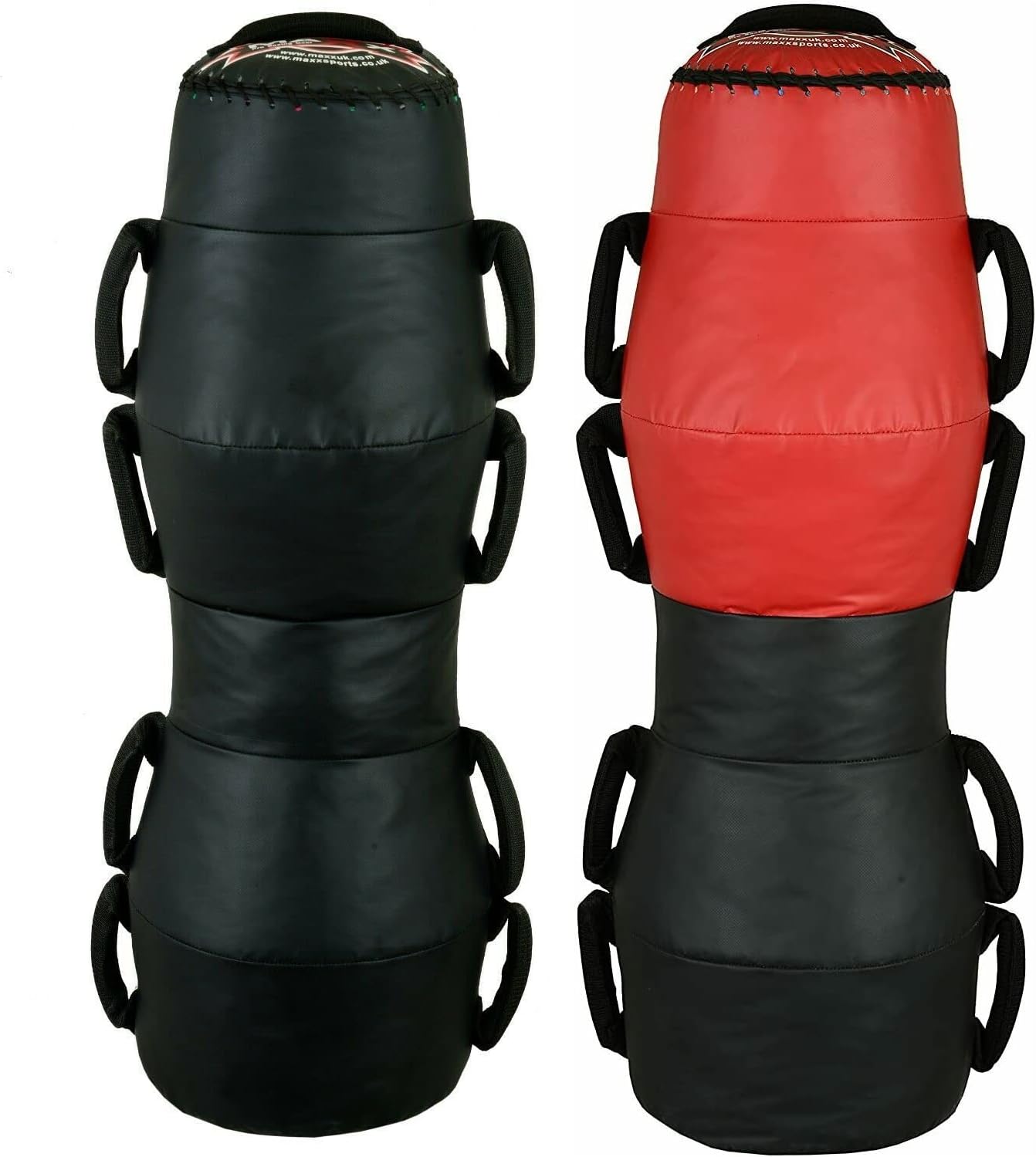 – MAXX Grappling Dummy Black And Red With Handles, Mma Floor Punching Bag, Ground and Pound