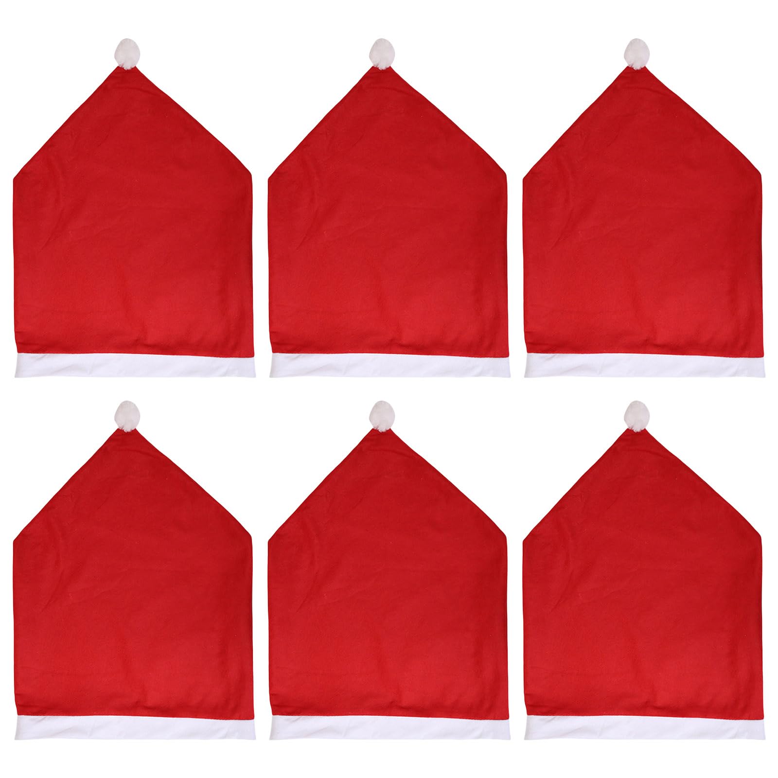 Tsophreniq Christmas Themed Chair Back Slipcovers Santa Hat Back Covers for Dining Room Decoration Washable Slipcovers