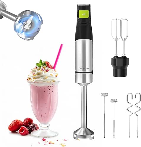 Consciot 4-in-1 Immersion Blender Handheld Max 1100W, Corded Stick Emulsifier