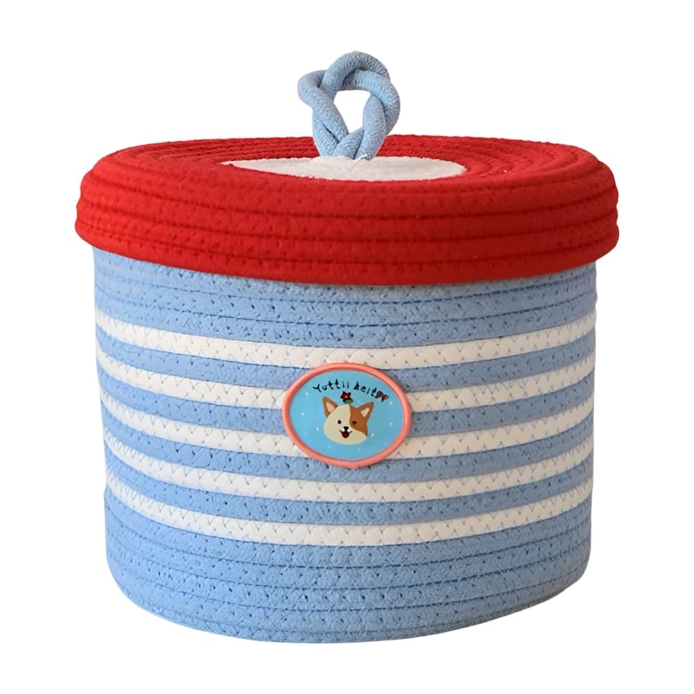 Bloepum Woven Storage Basket Living Room Desktop Sundries Storage Basket Toy Storage Box B