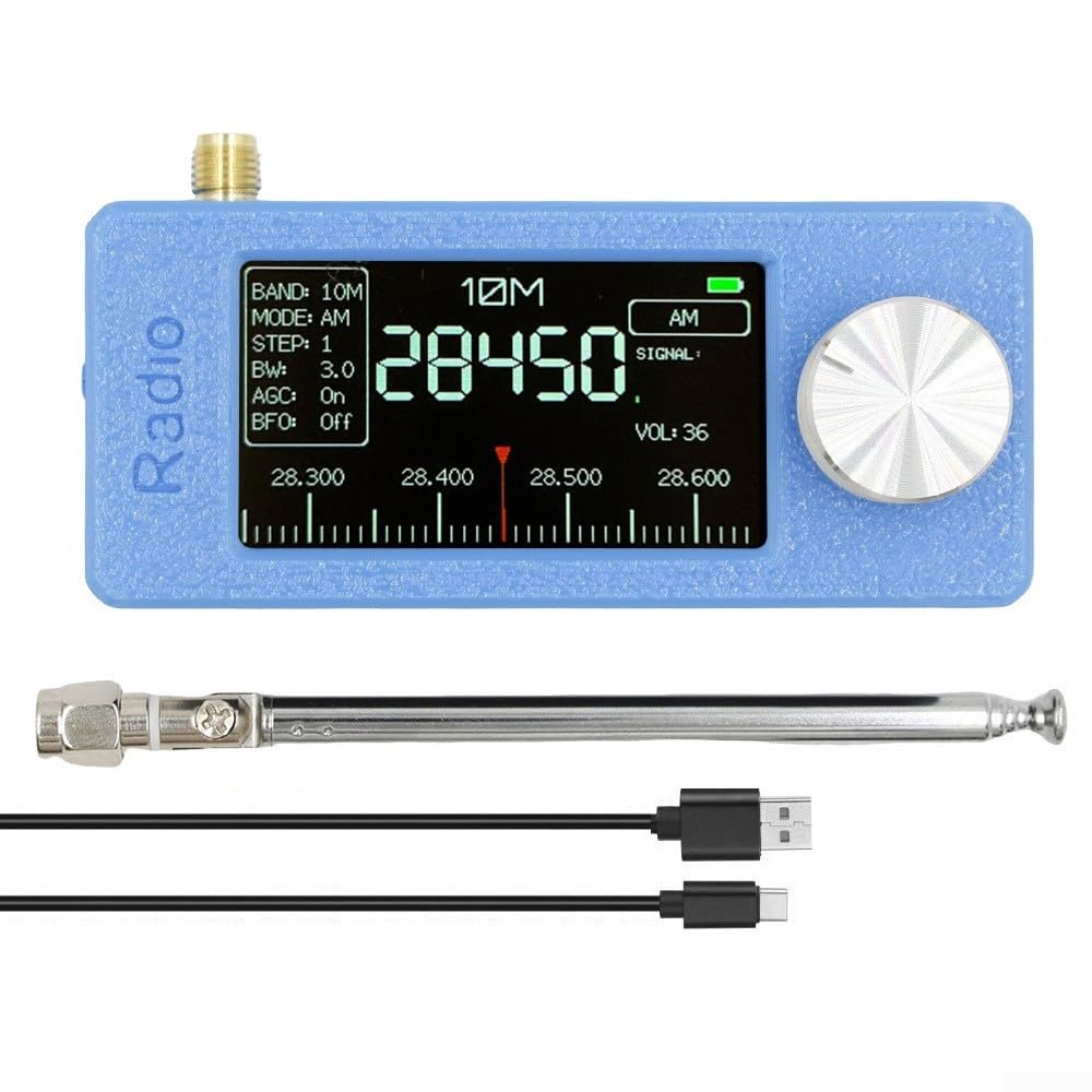 SI4732 per radio dsp da 1,9 pollici IPS a colori Pocket SI4732 per (rosso) | Display IPS HD da 1,9 pollici, SI4732 per chip dsp, visione chiara anche al sole, design compatto