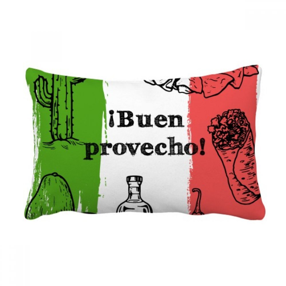 Coussin Mexique sketch cuisine cactus multicolore, une idée cadeau originale pour déco salon