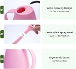 Arrosoir Bamworld pour plantes d'intérieur, arrosoir à long bec pour plantes de jardin, petit arrosoir pour fleurs d'intérieur, 1.8L 60oz 1/2 gallon (rose)