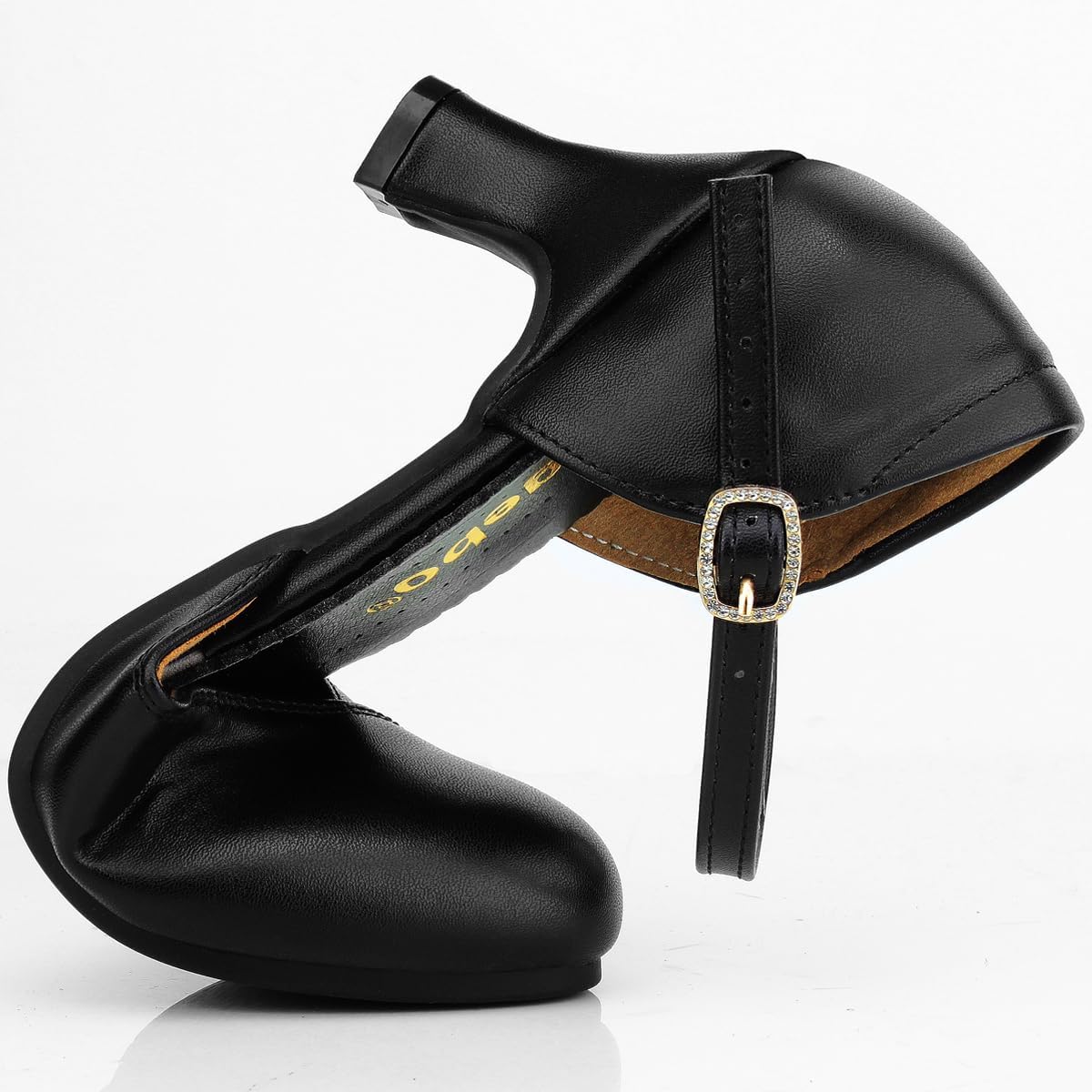 Ankle Strap Heels Ballroom Latin Salsa Dance Pumps Womens Character Shoes - Image 3