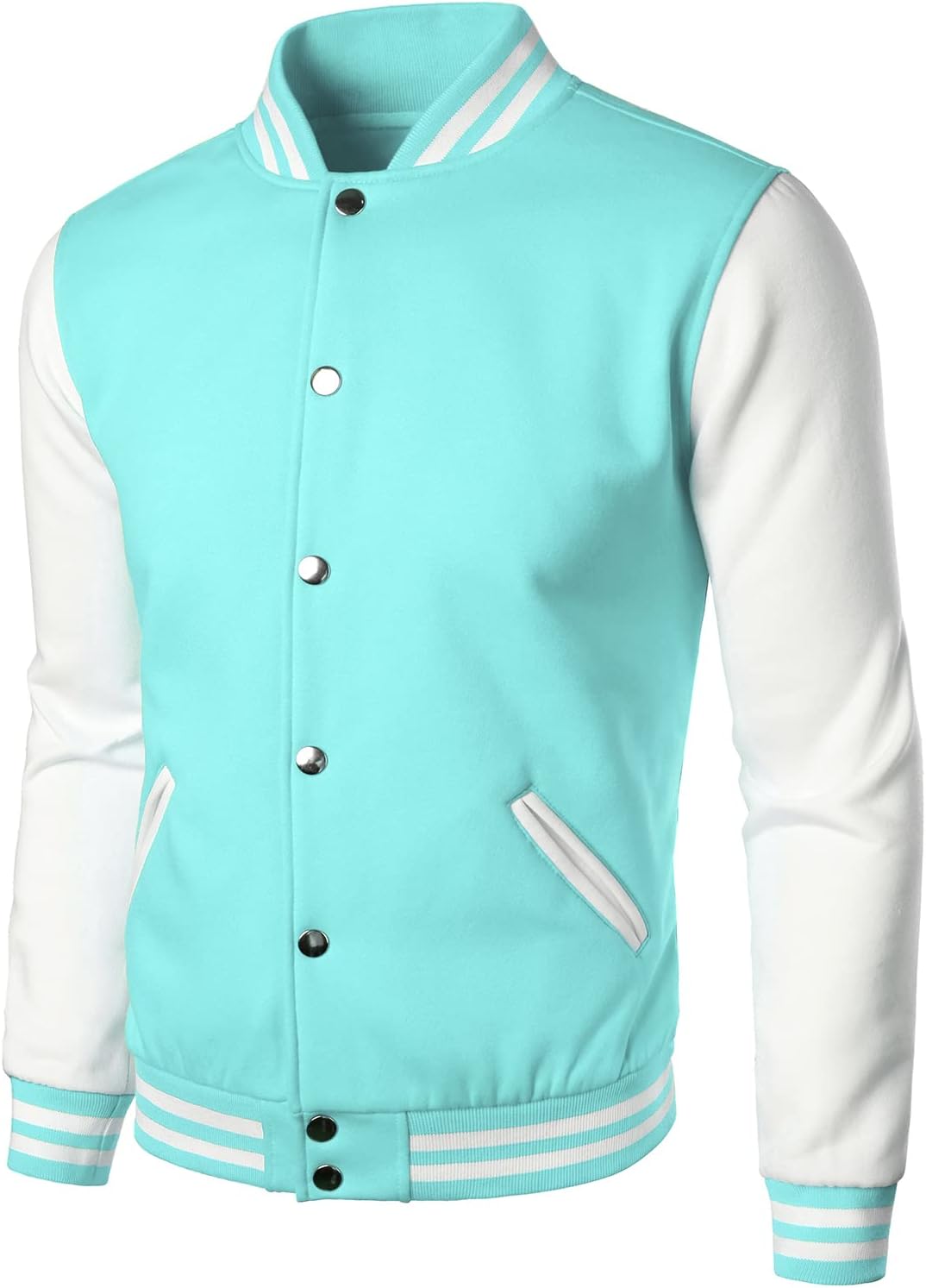 HOOD CREW Man’s Varsity Jacket Cotton Blend Letterman Jackets image 2