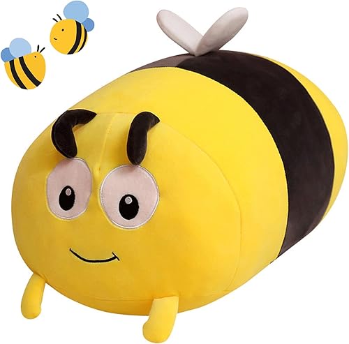 Lindos animales de peluche de abejorro de 15.7 pulgadas, almohada de peluche de abeja de miel, almohada de peluche de abeja de anime para abrazar,