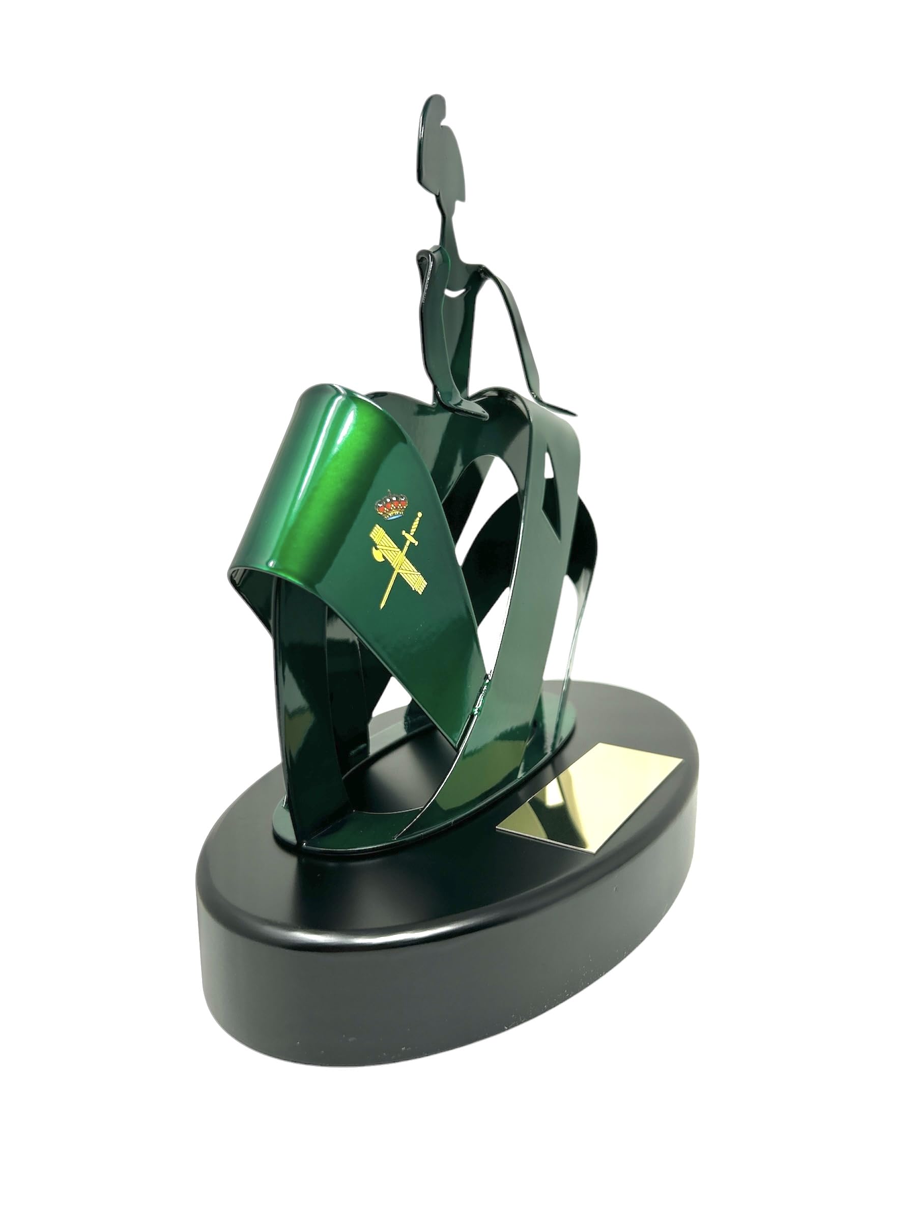 Trofeo Figura Menina de la Guardia Civil con Base de Madera Lacada en Negro