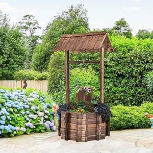 Rusticwoodenwishingwellplanteroutdoorwishingwellwithheightadjustablehangingbucketroofflowerplanterwishingwellsrusticfirwoodbucketforgardenyarddecoration45inch Urban Country Home Decor Rustic wooden wishing well planteroutdoor wishing well with height adjustable hanging bucket roof flower planter wishing wells rustic fir wood bucket for garden yard decoration45 inch urban country home decor