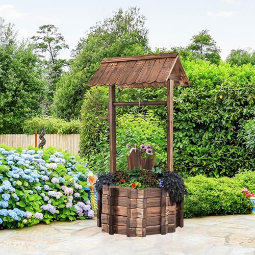 Rusticwoodenwishingwellplanteroutdoorwishingwellwithheightadjustablehangingbucketroofflowerplanterwishingwellsrusticfirwoodbucketforgardenyarddecoration45inch Urban Country Home Decor Rustic wooden wishing well planteroutdoor wishing well with height adjustable hanging bucket roof flower planter wishing wells rustic fir wood bucket for garden yard decoration45 inch urban country home decor