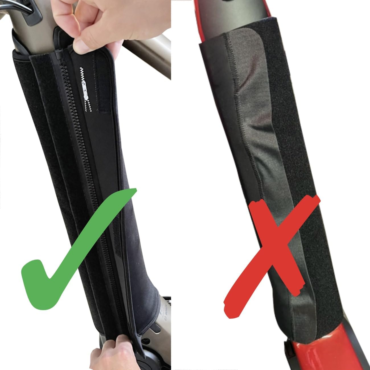 NC-17 E-Bike Protective Cover Battery Down Tube with Zip ebike Battery Thermal Protective Cover Length up to 49 cm 27-38 cm Frame Circumference Suitable for All Standard Ebikes