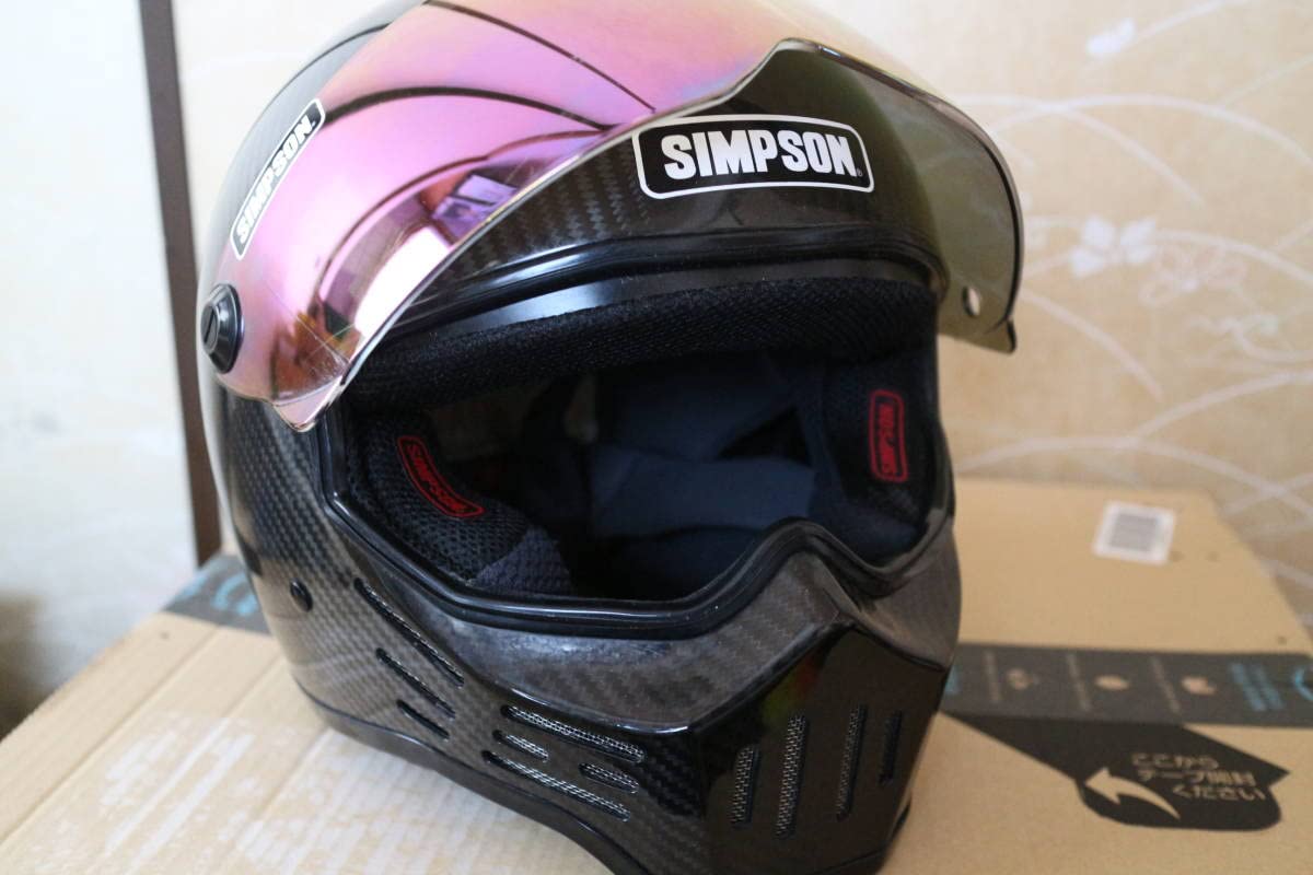 Amazon.co.jp: SIMPSON M30 カーボン 58㎝サイズ 使用数回 ミラー 