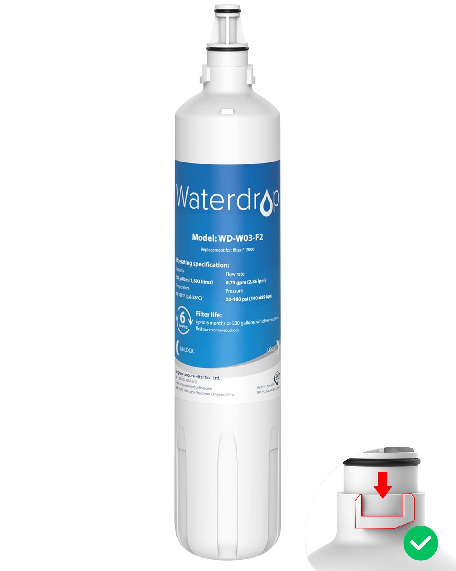 Amazon.com: Waterdrop F-2000, 4204490 Water Filter, Replacement