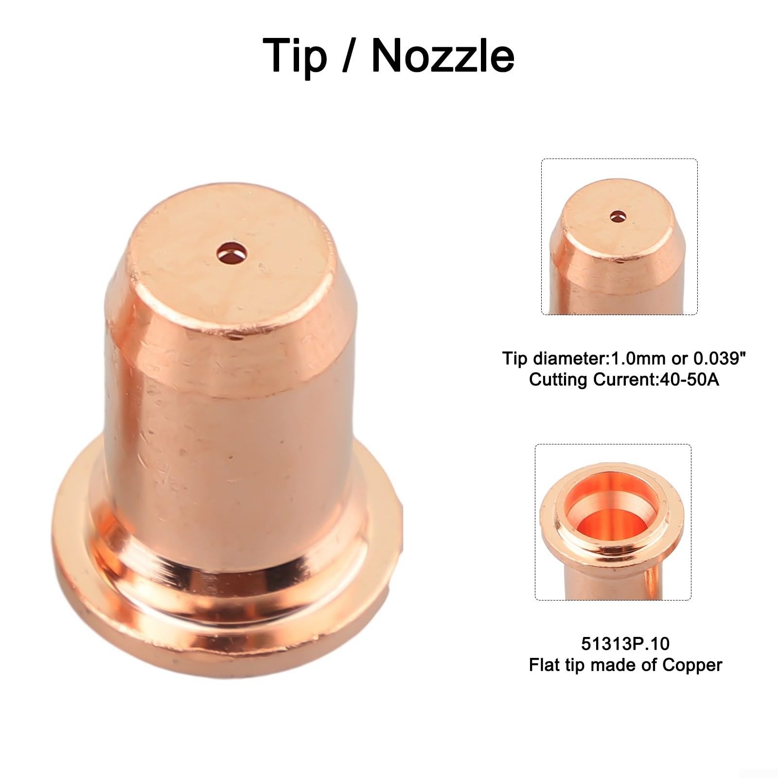 23 antorchas de corte de plasma para IPT-60 PT-60 IPT-40 PT40 de 1,0 mm 0,039 pulgadas con tapa de electrodo