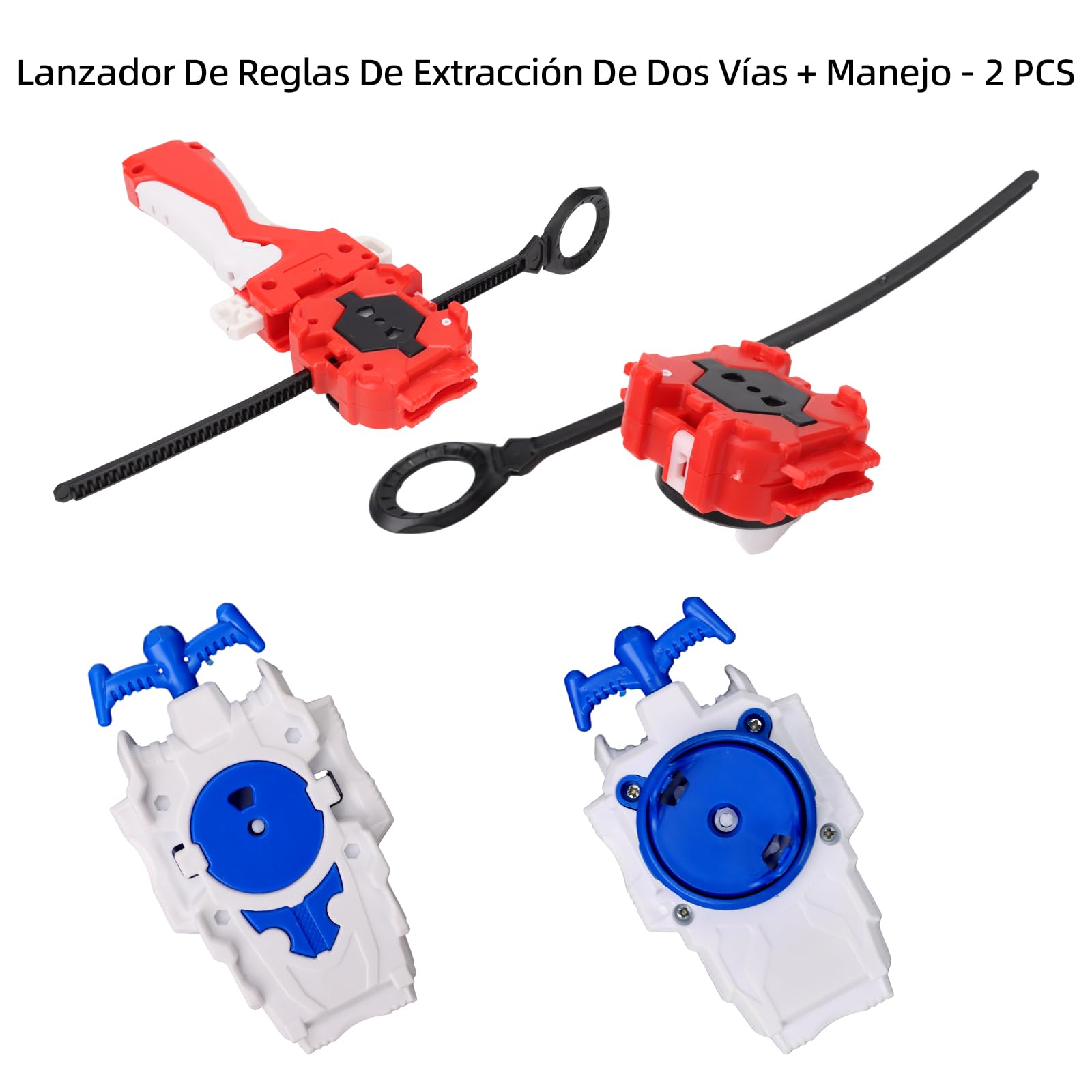 Set De 12 Peonzas De Batalla Con Lanzadores | Incluye Caja De Almacenaje | Regalo Para Niños Y Adultos