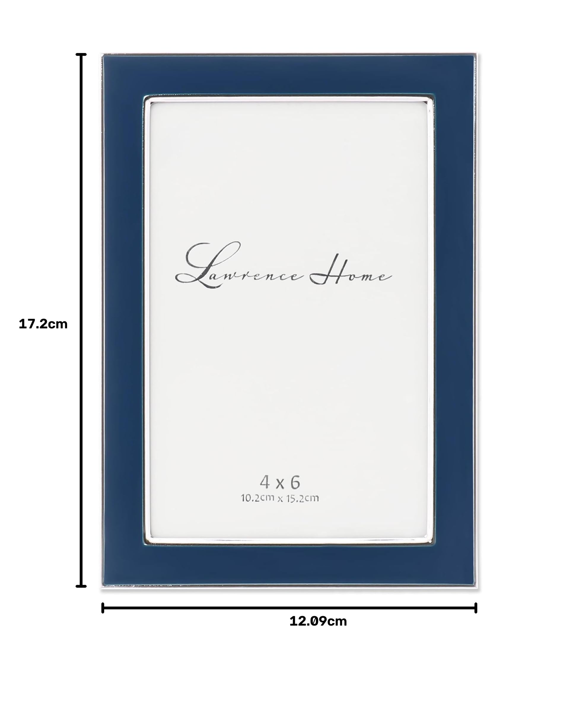 Lawrence Frames Metallrahmen, polierte Emaille, ca. 10 x 15 cm, blau – Ansicht 5