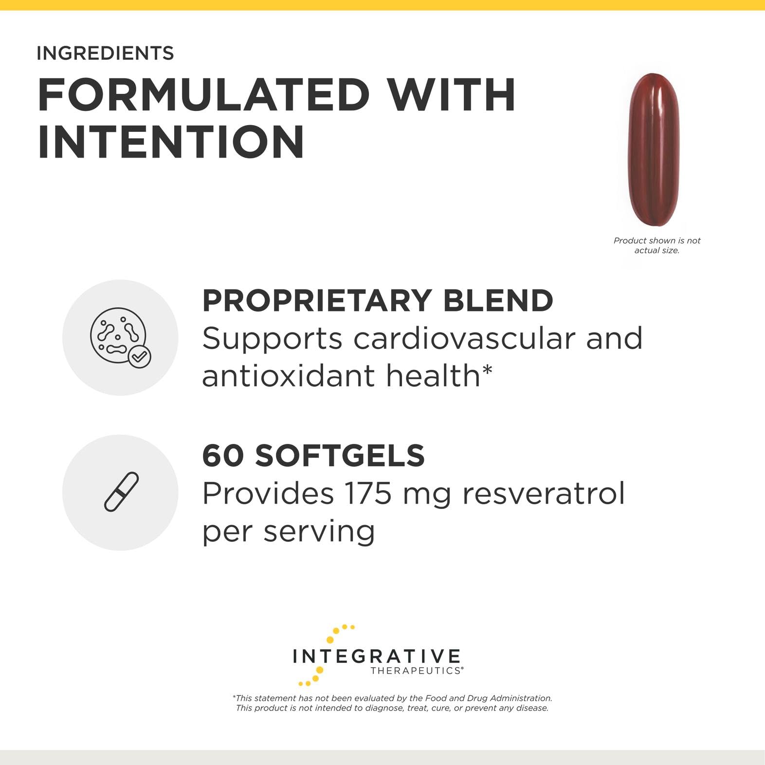 Integrative Therapeutics Resveratrol Ultra HP Supplement, 60 Softgels — Amazon image 4