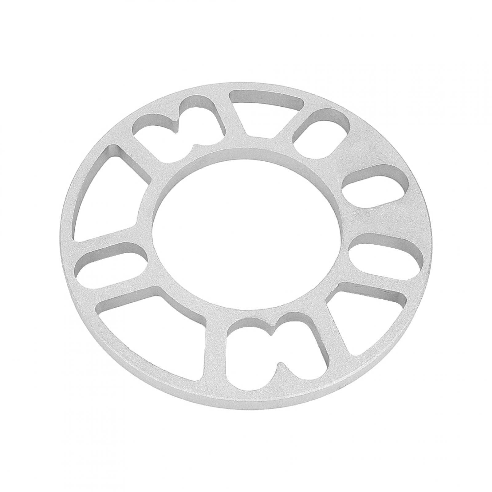 Rust-proof 2pcs Hub Wheel Spacers, Silver Standard Wheel Adapters Shims, Aluminum Alloy 10mm for Replacing Old One for Preventing Tires Rubbing Against the Body