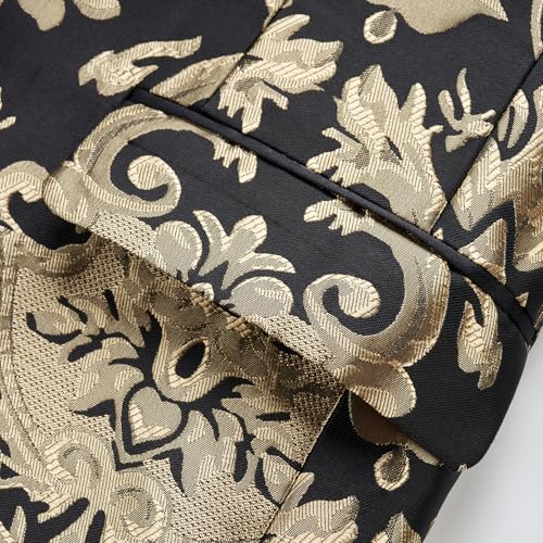 Tuxedo Suits for Men 2 Piece Regular Fit Suit Floral Blazer Jacket Waistcoat Pants Men Suit Set for Wedding Prom4