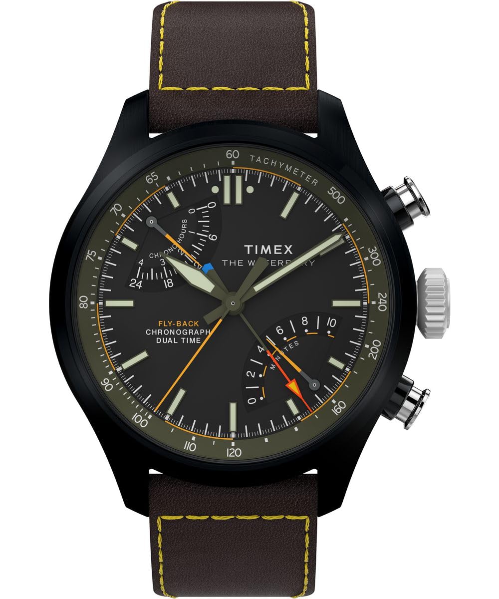 Timex Herren Multi Zifferblatt Quarz Armbanduhr Waterbury Ace Fly-Back