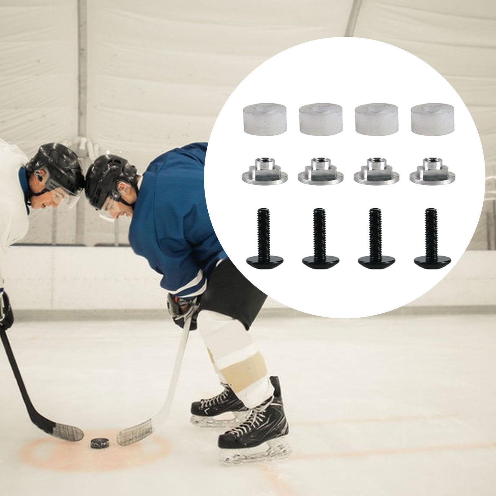 Fenteer Kit de visière de Hockey M4 4 pièces, Facile à Installer avec entretoises, pièces de Rechange, vis et écrous Robustes pour visière de Hockey
