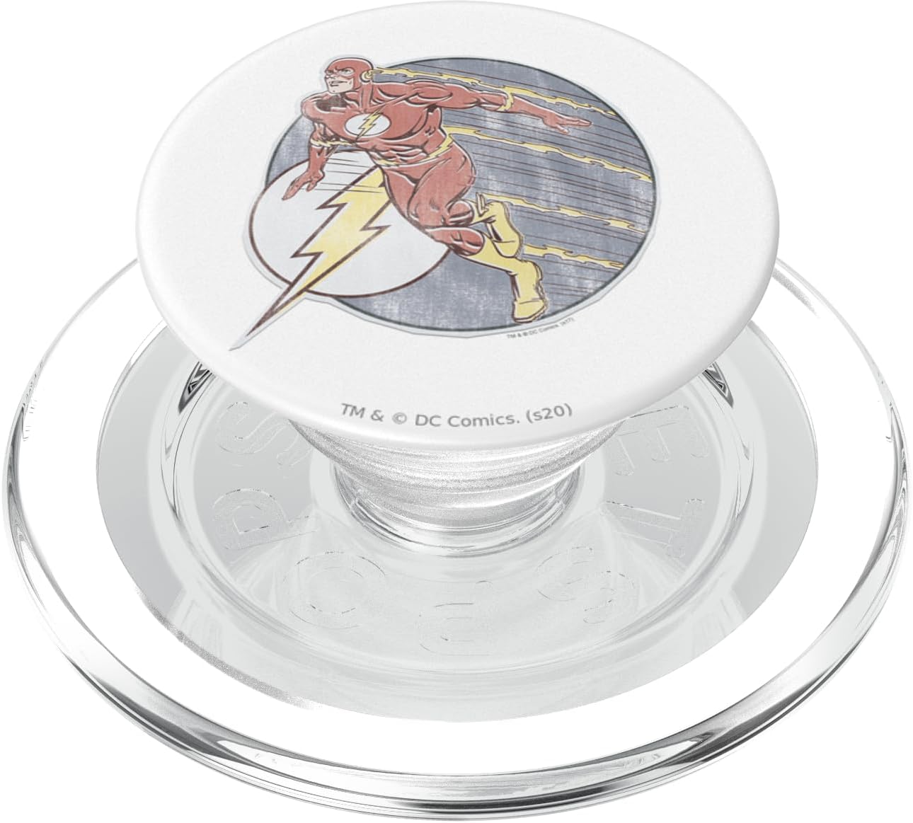 The Flash Retro Flash Iron-On PopSockets MagSafe PopGrip for iPhone
