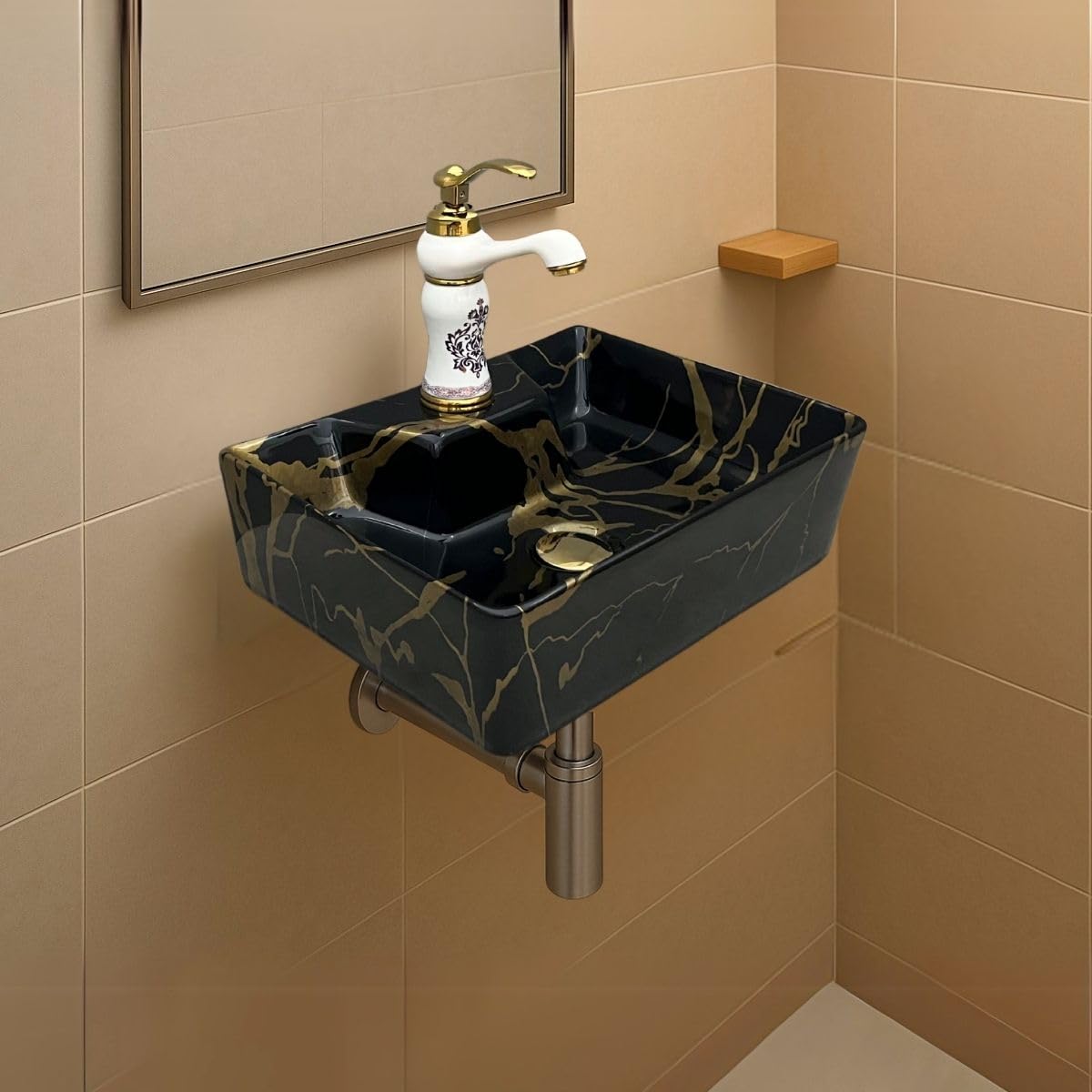 Artiva White Ceramic Wall Mount Basin - FREE SHIPPING -22