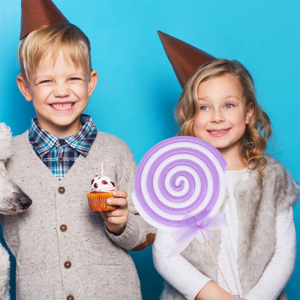 Alipis 2pcs Giant Lollipop Prop Lollipop Photo Props Decorative Lollipop Ornament Party Lollipop Decoration Photography Accessories Decorative Fake Lollipop Photography Prop Lollipop Adornment