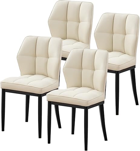 Miniatura 75 de Bekrvio Sillas de Comedor - Juego de 6 sillas de comedor modernas de mediados de siglo, sillas de comedor tapizadas sin brazos, sillas de comedor de