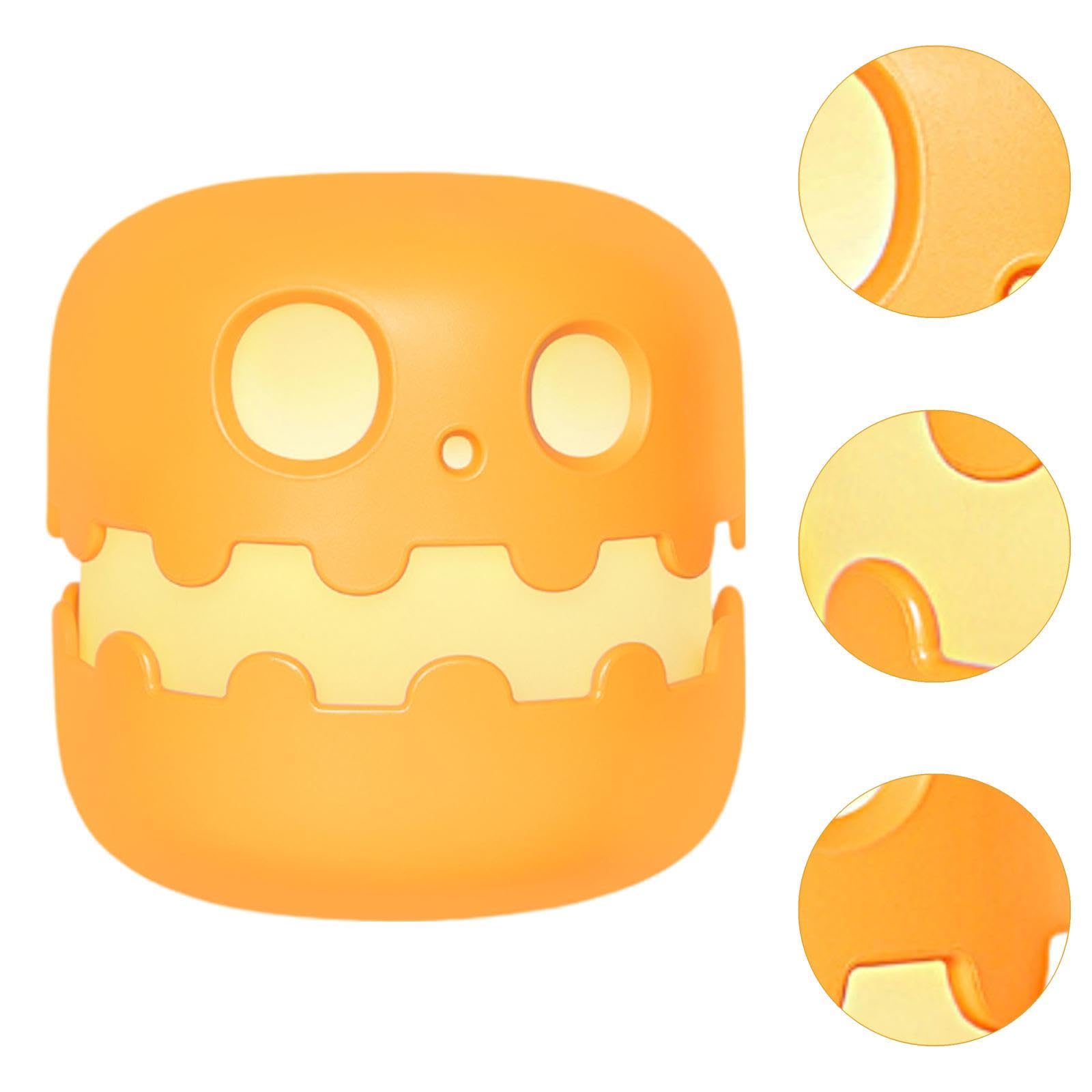 MagiDeal Luz de Noche de Calabaza, Luces de Halloween, Linterna de Calabaza Recargable, Luces de Hadas, Mini Linterna de Calabaza para Vacaciones al Aire Libre, Style B