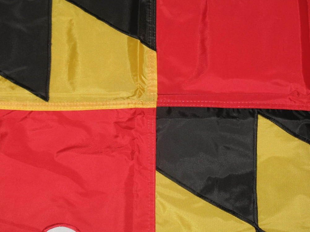 AES 3x5 Maryland MD State Embroidered Sewn 210D Nylon Flag 3'x5' Banner with Grommets