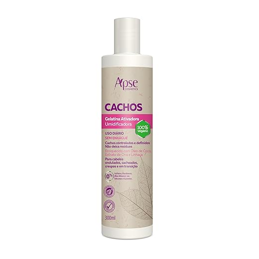 Gelatina Ativadora Umidificadora Cachos 300Ml, Apse Cosmetics