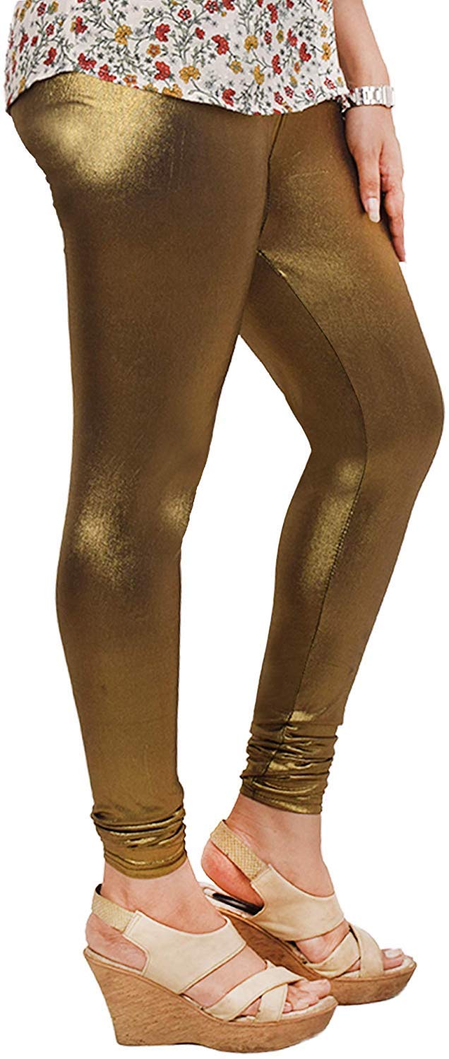 tnq Women's Stylish and Fashionable Silver Shimmer Leggings Free and Plus Size-picture-14