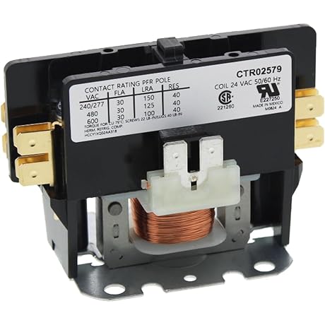 Replacement Contactor for American Standard Single Pole 1 Pole 30 Amp 24...