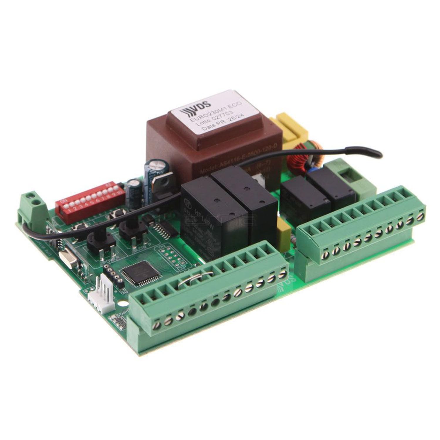 VDS Euro M1 Central de maniobras universal cuadro de control para motores monofásicos a 220v hasta 550w de puerta corredera de garaje y parking, central sustitución VDS