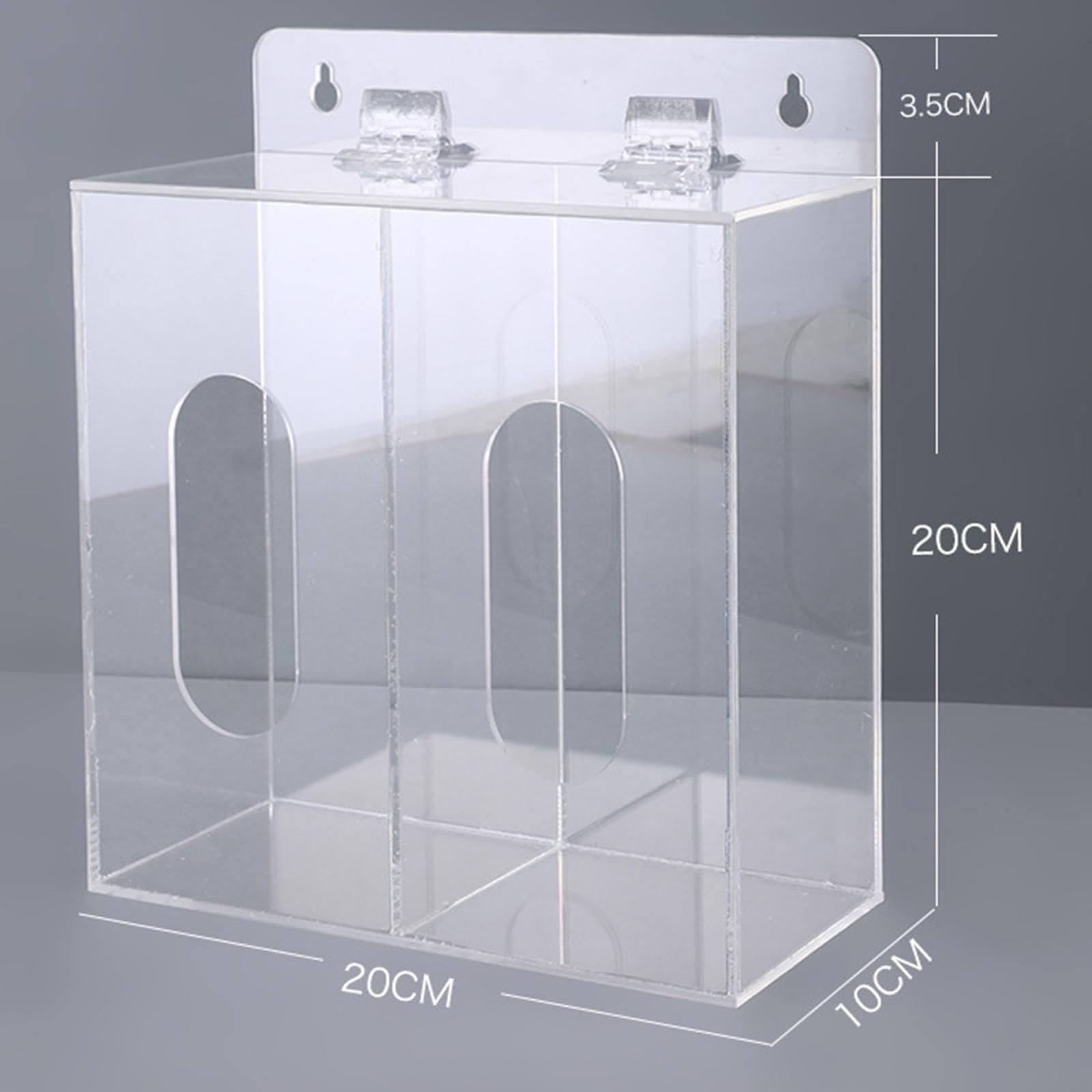 perfk Porta del distributore di Guanti acrilici per distributore di stazioni Trasparenti Parete a Parete per Barba per la Laboratorio