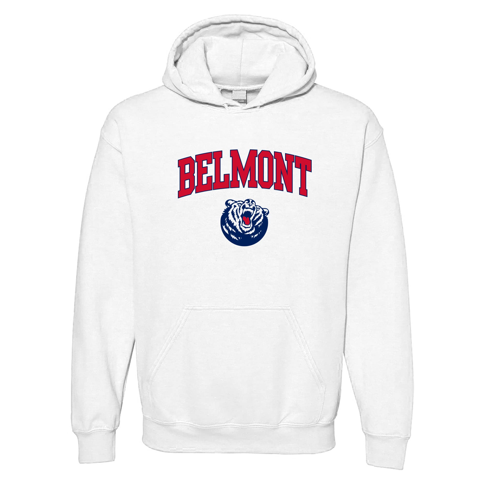 NCAA Officially Licensed College - University Team Color Arch Logo Hoodie, Belmont University Bruins White, XXL โ image 1