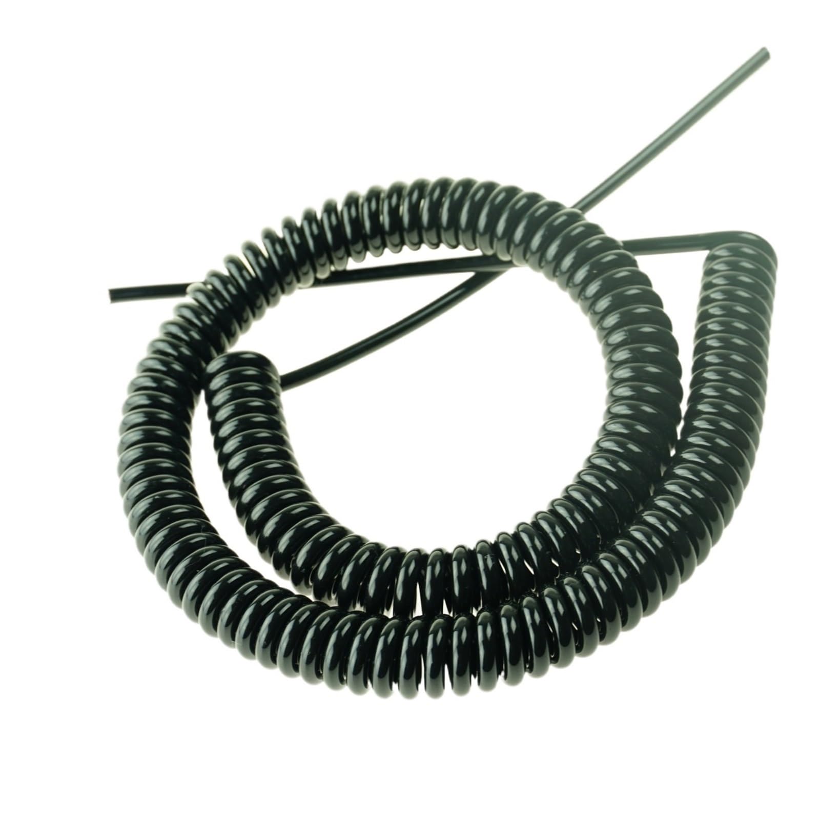 przewód spiralny, Teleskopowy kabel spiralny o długości 5 metrów z czarnym rdzeniem(0.5mm square)