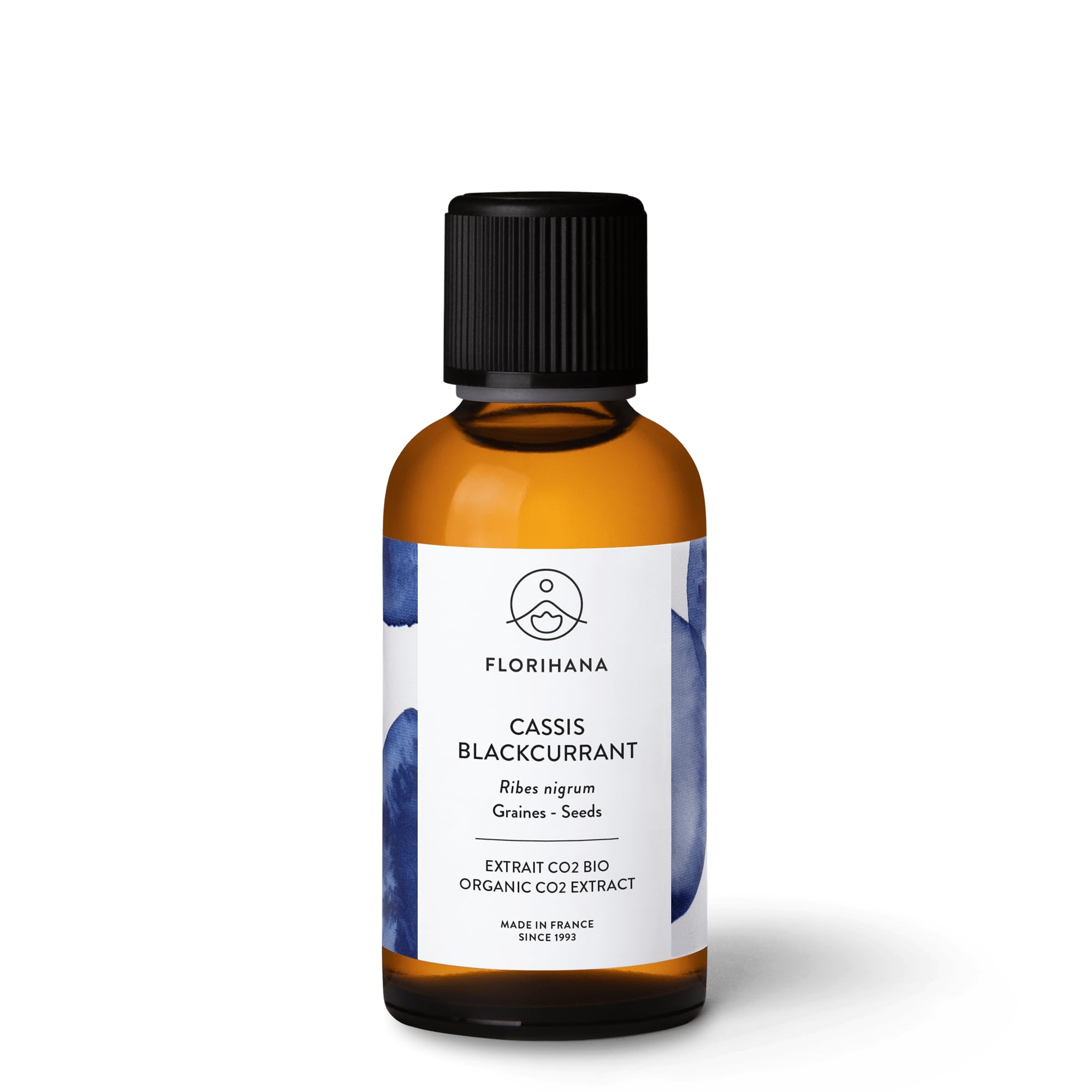 FLORIHANA Extracto de CO2 de grosella orgánica – 100% puro y natural – 50 g (≈ 54 ml) – Fabricado en Francia
