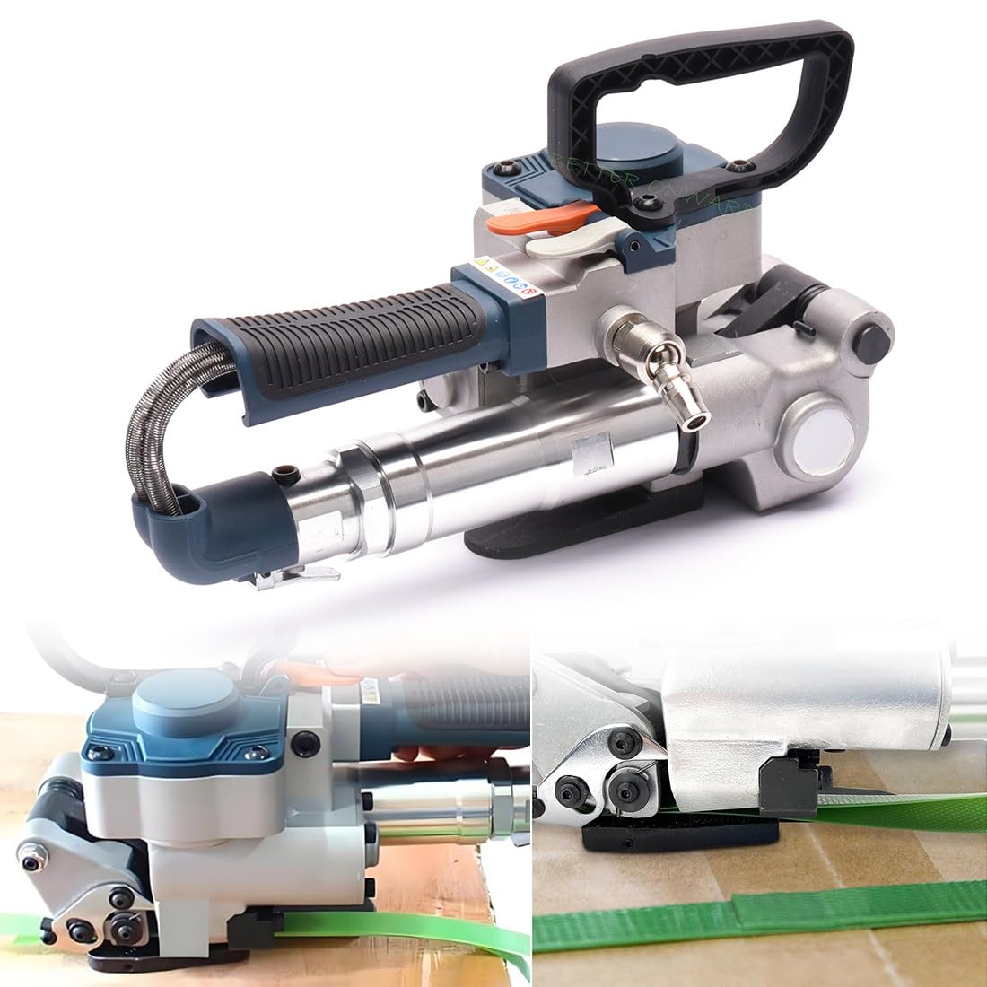 Máquina Flejadora Neumática Portátil Automática, Presión Máxima De 0.8 Mpa, Tiempo De Soldadura Ajustable De 2-5 Segundos, Ideal para Cartón, Madera Y Sectores Industriales