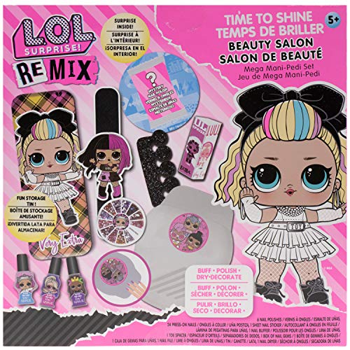 Townley Girl L.O.L Surprise! Mega Nail Set with Nail Dryer for Girls Kids Toddler |Perfect for Parties Sleepovers Makeovers| Birthday Gift for Girls above 3 Yrs