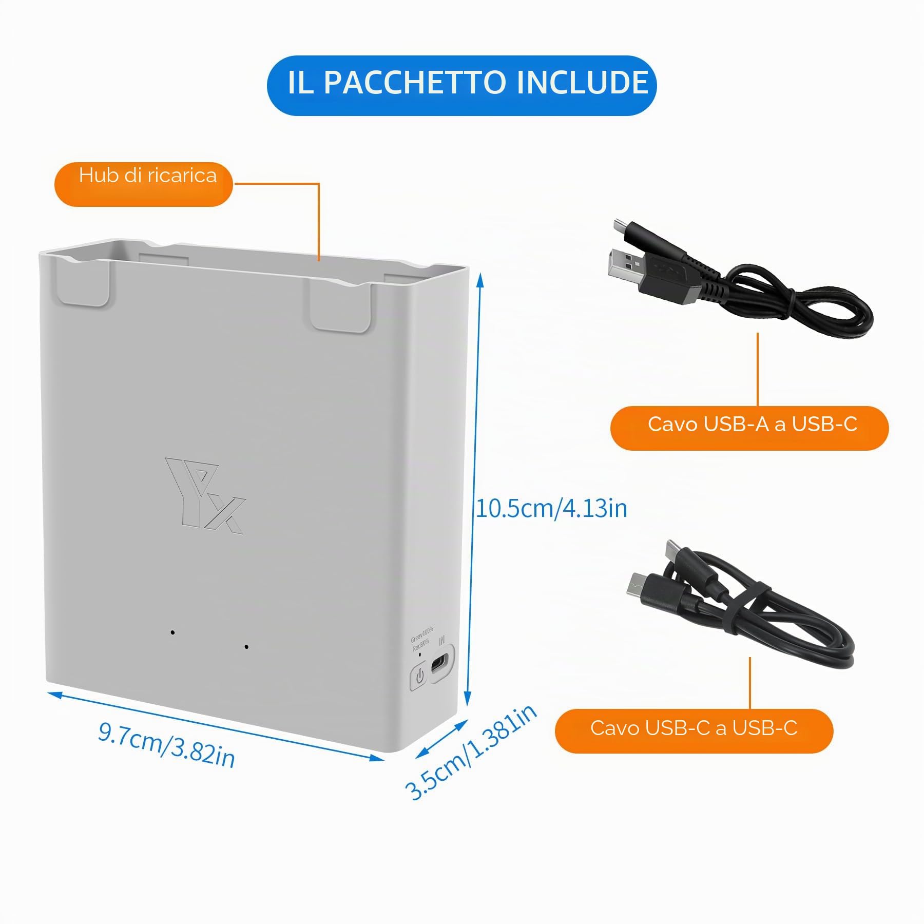 Hub caricabatterie bidirezionale con carica di archiviazione per drone DJI Avata 2, ricarica doppia batteria in sequenza, accessori di ricarica
