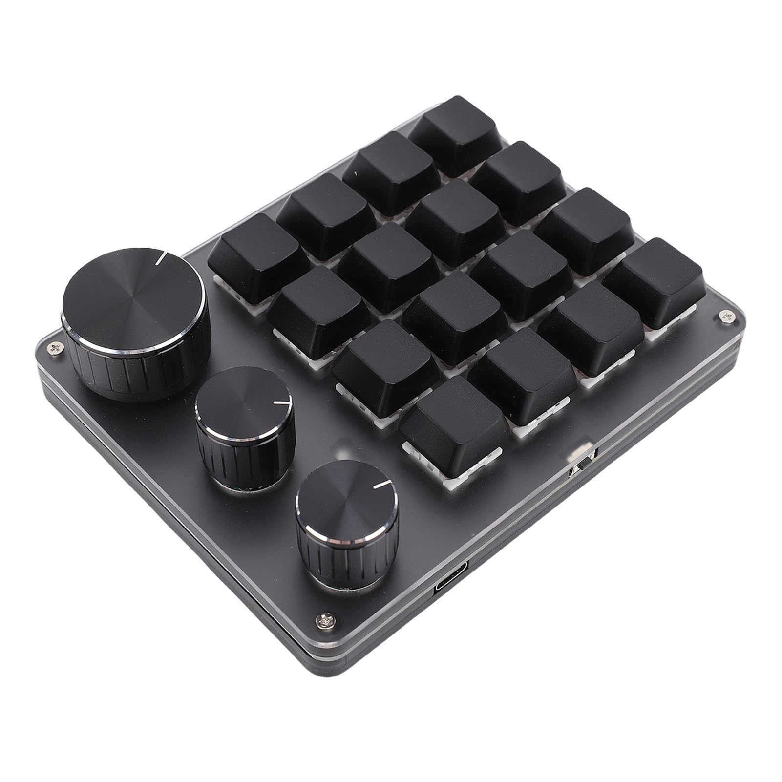 Tastierino Personalizzato, Tastierino Macro Programmabile, Tastiera Meccanica a 16 Tasti (BLACK)
