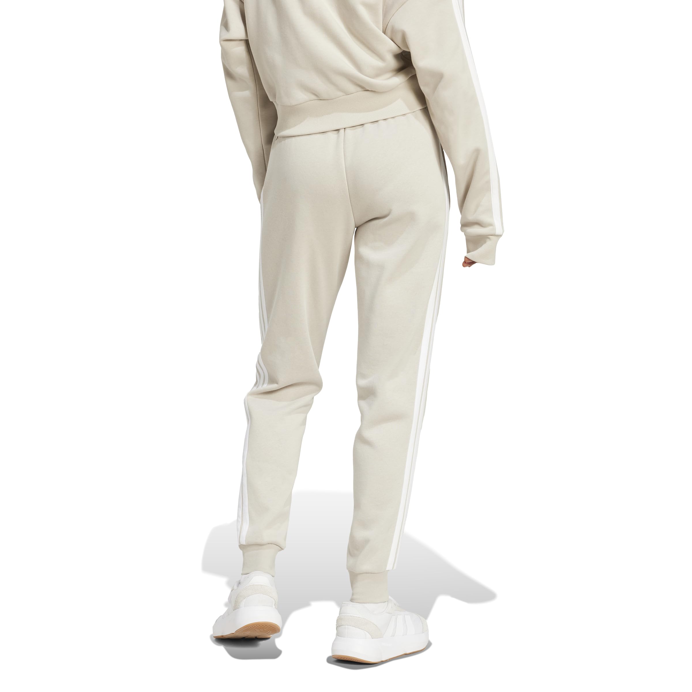adidas Mujer Essentials 3-Stripes Fleece Slim Pants