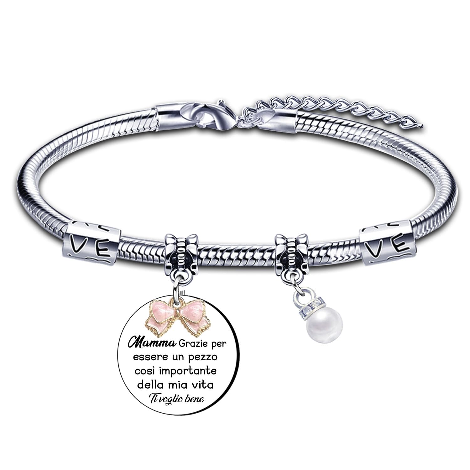 KJKJKJ Festa Della Mamma Regalo Mamma Bracciale Mamma Braccialetto Braccial Donna Regalo Festa Della Mamma Braccialetto Mamma Regalo Mamma Compleanno Regalo Anniversario Mamma Regali Natale