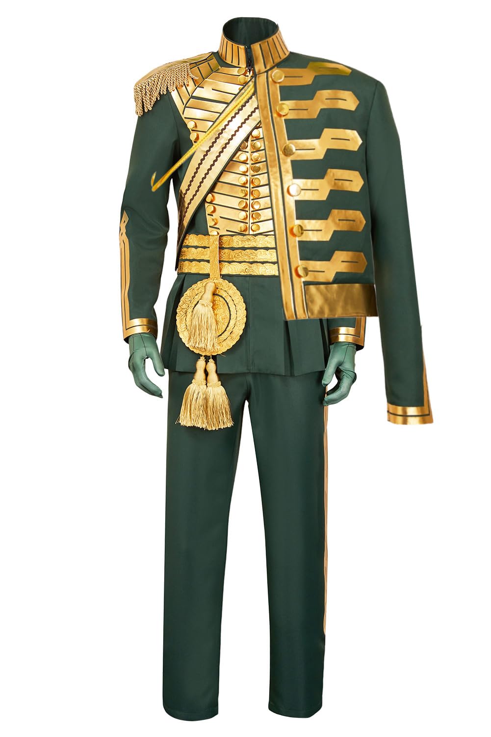 Prince Fiyero Cosplay Costume Men Fiyero Green Royal Suit Cape Deluxe Set Movies Outfits Halloween Costume
